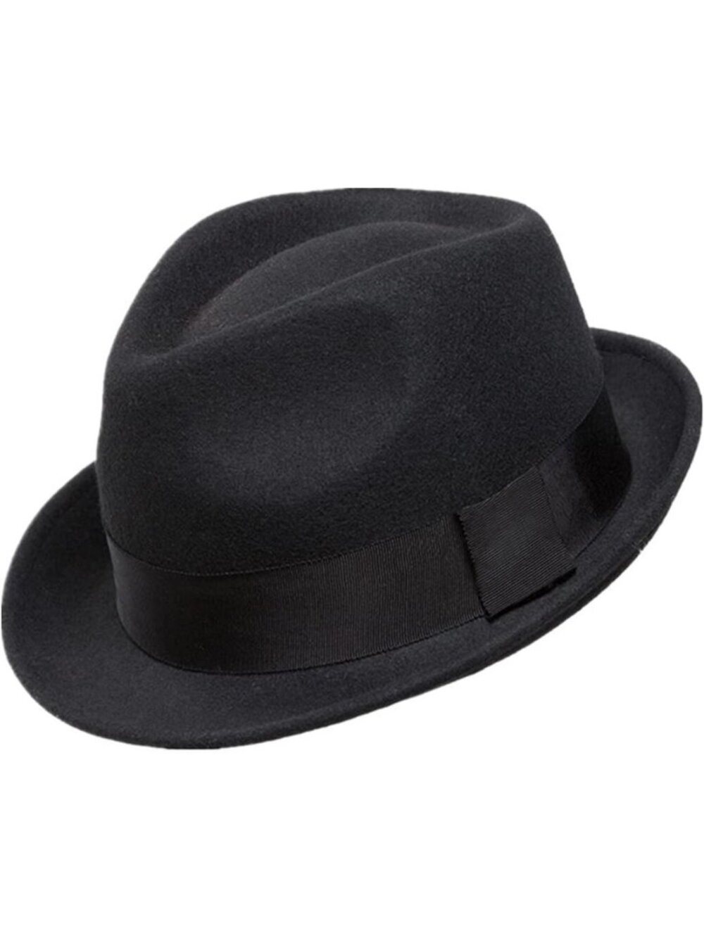Stylish Men's Wool Felt Fedora Hat - Short Brim Winter Accessory for Cold